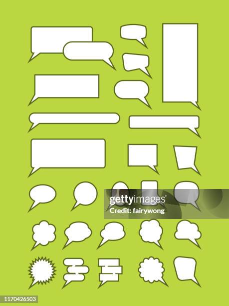 speech bubble icons - rough hands stock illustrations