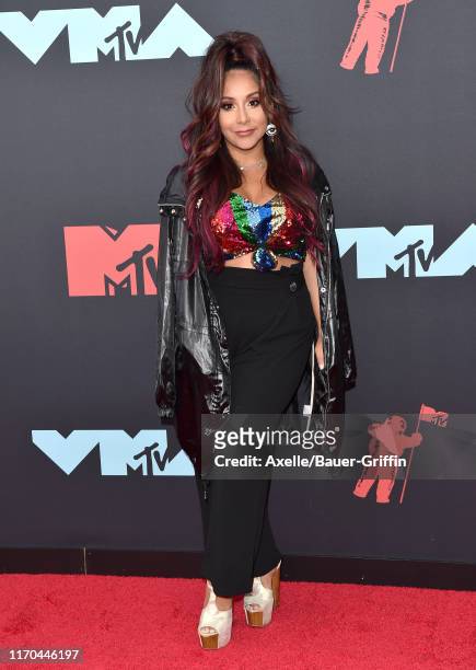 Nicole "Snooki" Polizzi attends the 2019 MTV Video Music Awards at Prudential Center on August 26, 2019 in Newark, New Jersey.