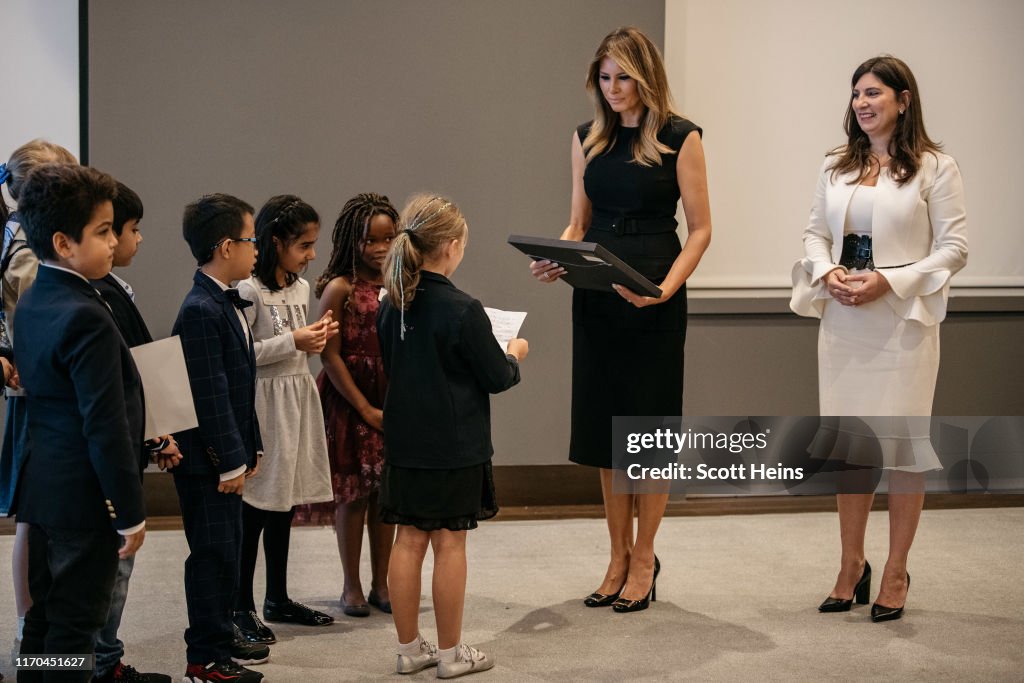 First Lady Melania Trump Rings Opening Bell Of New York Stock Exchange