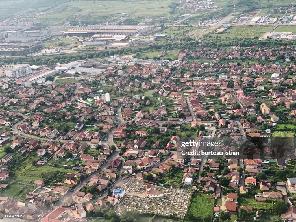 High Angle View Of Townscape