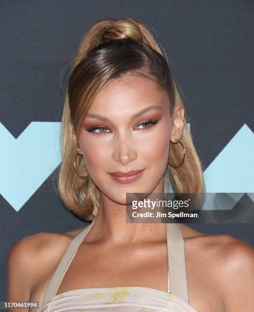 Bella Hadid attends the 2019 MTV Video Music Awards at Prudential Center on August 26, 2019 in Newark, New Jersey.