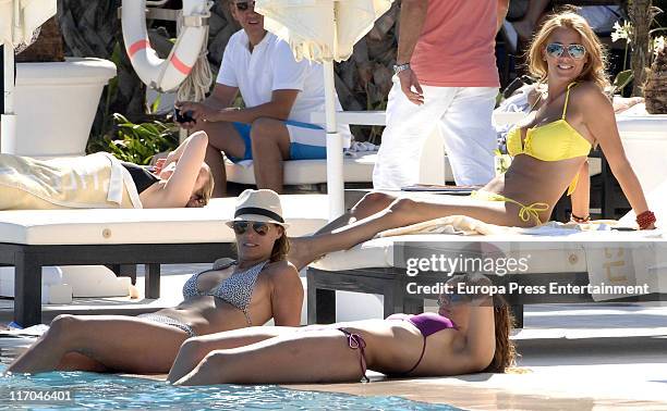 Maria Jose Suarez , Raquel Rodriguez and Elisabeth Reyes sighted on June 20, 2011 in Marbella, Spain.