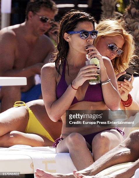 Maria Jose Suarez and Elisabeth Reyes sighted on June 20, 2011 in Marbella, Spain.