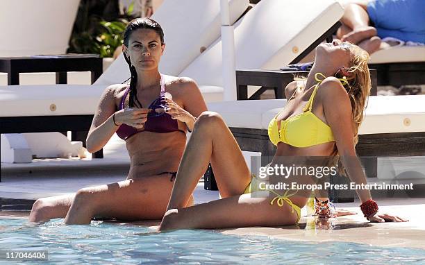 Maria Jose Suarez and Elisabeth Reyes sighted on June 20, 2011 in Marbella, Spain.