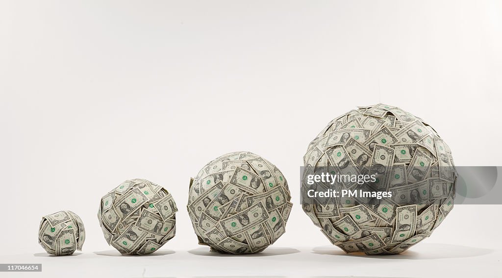 Growing balls of money