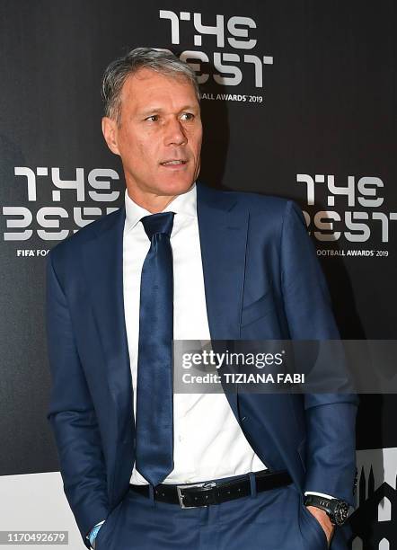 Former Dutch forward Marco Van Basten arrives for The Best FIFA Football Awards ceremony, on September 23, 2019 at Teatro alla Scala in Milan.