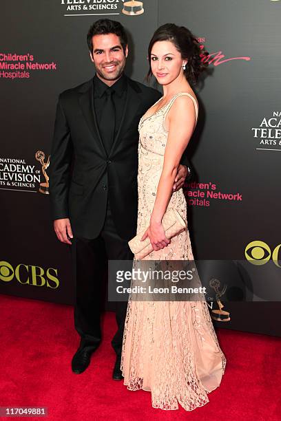 Jordi Vilasuso and Kaitlin Riley arrives at the 38th Annual Daytime Entertainment Emmy Awards for Soap Opera Weekly at Hilton Hotel And Casino Resort...