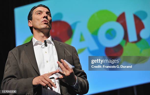 Of AOL Tim Armstrong attends the 'AOL Seminar' as part of Cannes Lions 58th International Festival of Creativity at Palais des Festivals on June 20,...