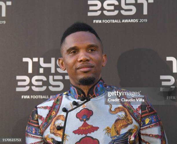 Samuel Eto'o attends The Best FIFA Football Awards 2019 at the Teatro Alla Scala on September 23, 2019 in Milan, Italy.