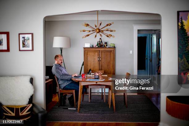 Blind magician Chad Allen is photographed for Los Angeles Times on August 12, 2019 in Los Angeles, California. PUBLISHED IMAGE. CREDIT MUST READ:...
