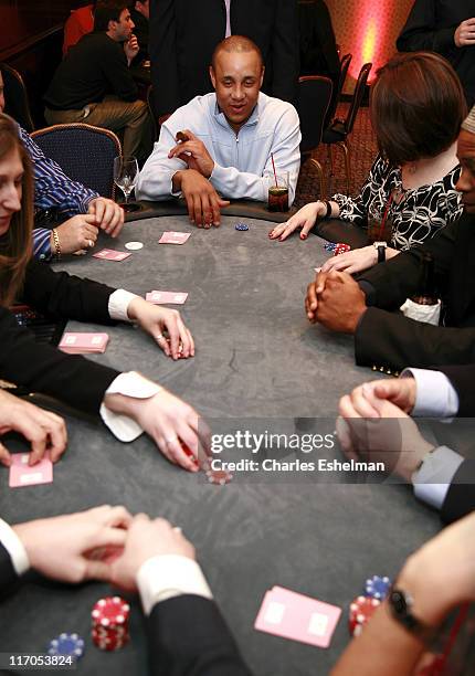 Basketball player John Starks attends the 2nd Annual John Starks Celebrity Casino Night at Marriott Marquis on March 14, 2008 in New York City.