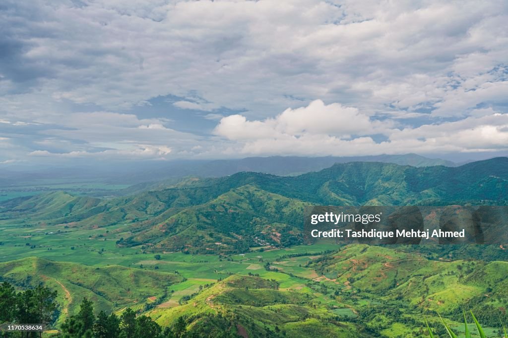 Scenic beauty from Langol peak, Imphal.