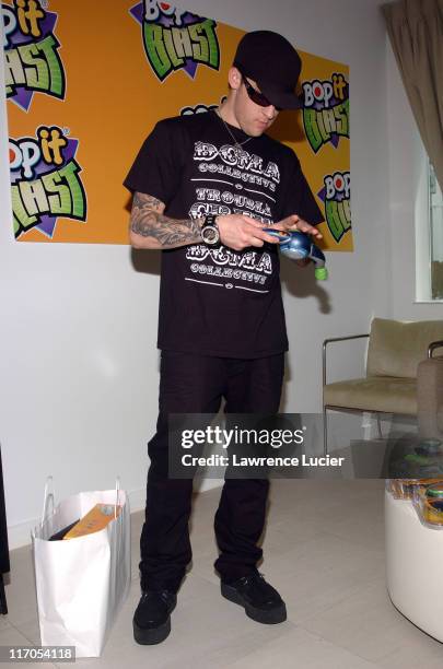 Joel Madden of Good Charlotte at Bop It Blast during 2005 MTV VMA - Alliance Suite - Day 2 at Sanctuary South Beach in Miami, Florida, United States.