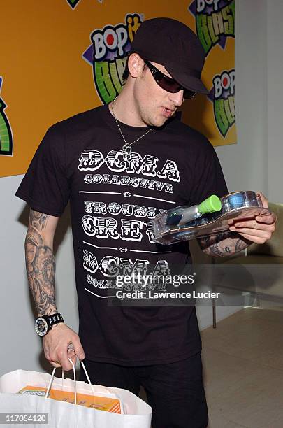 Joel Madden of Good Charlotte at Bop It Blast during 2005 MTV VMA - Alliance Suite - Day 2 at Sanctuary South Beach in Miami, Florida, United States.