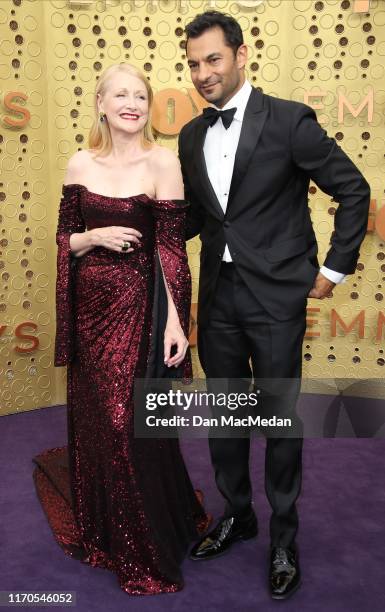 Patricia Clarkson and Darwin Shaw attend the 71st Emmy Awards at Microsoft Theater on September 22, 2019 in Los Angeles, California.