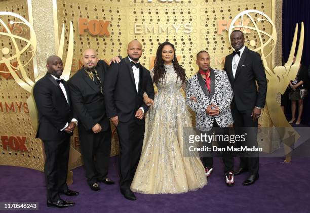 Raymond Santana, Antron McCray, Kevin Richardson, Ava DuVerney, Korey Wise and Yusef Salaam attend the 71st Emmy Awards at Microsoft Theater on...