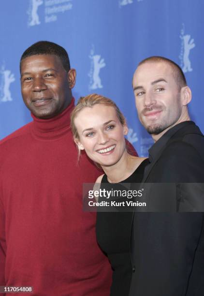 Dennis Haybert, Diane Kruger and Joseph Fiennes during The 57th Berlinale International Film Festival - "Goodbye Bafana" Photocall in Berlin, Germany.