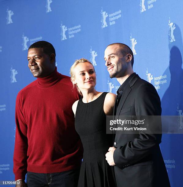 Dennis Haybert, Diane Kruger and Joseph Fiennes during The 57th Berlinale International Film Festival - "Goodbye Bafana" Photocall in Berlin, Germany.