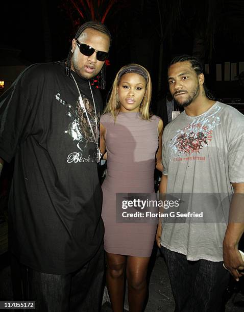 Slim Thug, Eve and Polow Da Don during Radio One Spring Fest - G Fest Presented by Interscope Records at Karu&Y in Miami, Florida, United States.