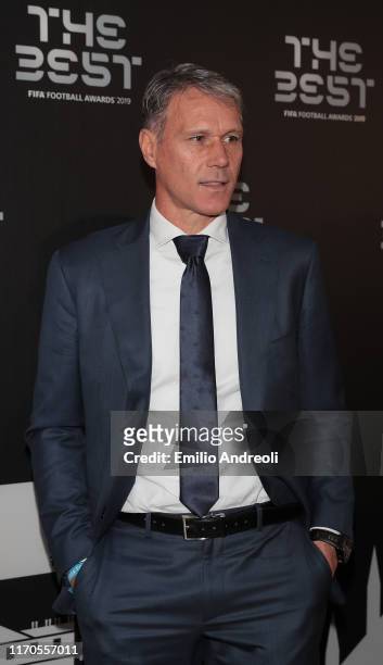 Legend Marco Van Basten attends the green carpet prior to The Best FIFA Football Awards 2019 at the Teatro alla Scala on September 23, 2019 in Milan,...