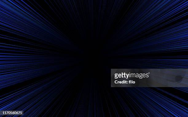 speed zoom blue warp hintergrund abstrakt - supernova stock-grafiken, -clipart, -cartoons und -symbole
