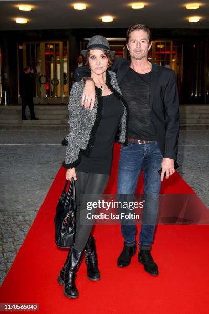 German actress Anouschka Renzi and German actor Marc Zabinski during the Vaunet Summer Party Berlin, Germany.