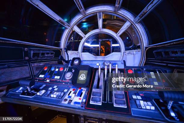 General view of the Millennium Falcon: Smugglers Run ride at the Star Wars: Galaxy's Edge Walt Disney World Resort Opening at Disney’s Hollywood...