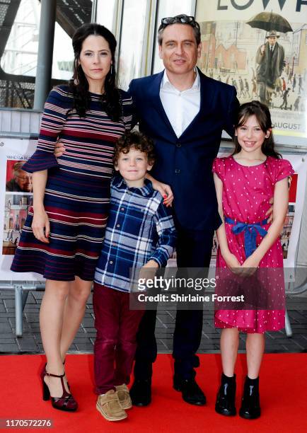 Elaine Cassidy, Stephen Lord and family attend the "Mrs Lowry and Son" Gala Premiere at The Lowry on August 27, 2019 in Manchester, England.