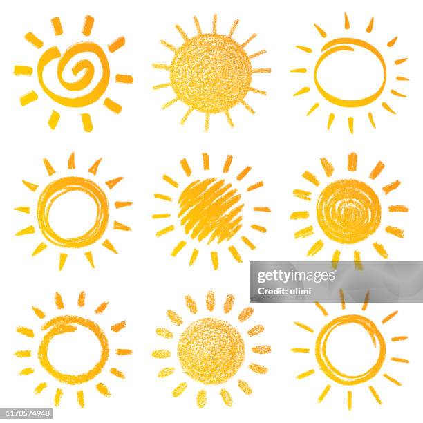 sun - chalk circle stock illustrations