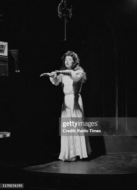 Singer Kate Bush performing, March 22nd 1978.