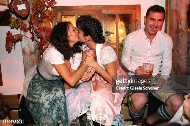 Lilly Becker, Alessandra Meyer-Woelden, Shermine Shahrivar, Julian Maurer during the "Wiesnbummel by CathyHummels" as part of the Oktoberfest 2019 at...