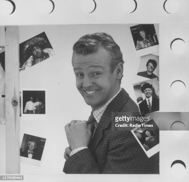 Comedian Les Dennis as his character 'Richard Pranny', for the BBC television show 'The Les Dennis Laughter Show', 1988.