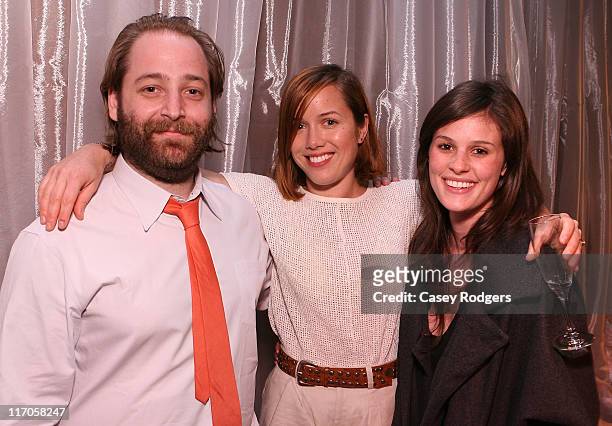 Joe Cole, Designer Brady Cunningham and Kacy Byxbee attend the Ten Over Six fall preview and cocktail party at Ten Over Six on March 20, 2009 in West...
