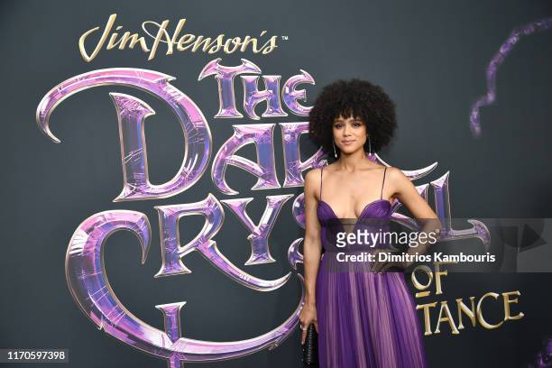 Nathalie Emmanuel attends "The Dark Crystal: Age of Resistance" New York Premiere at Museum of the Moving Image on August 27, 2019 in New York City.