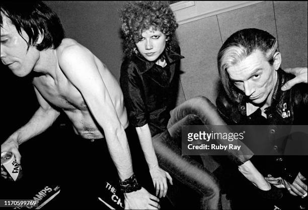 American punk band The Cramps after their live show, supporting The Mutants, at Napa State Hospital, a psychiatric hospital in Napa, California, 13th...