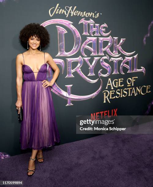 Nathalie Emmanuel attends Netflix's "The Dark Crystal: Age of Resistance" Screening at Museum of Moving Image on August 27, 2019 in New York City.