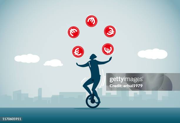 illustrations, cliparts, dessins animés et icônes de faire de l'argent - acrobate