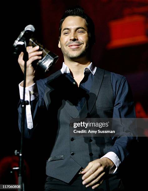 Artist Jorge Moreno performs onstage at the Music Preservation Project "Cue The Music" held at the Wilshire Ebell Theatre on January 28, 2010 in Los...