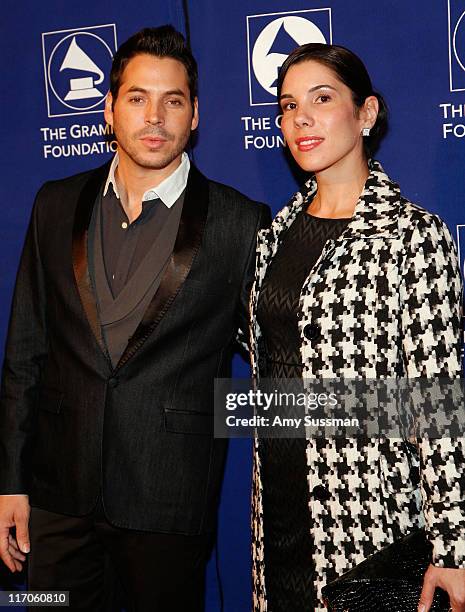 Artist Jorge Moreno and Mayted Ontivero attend the Music Preservation Project "Cue The Music" held at the Wilshire Ebell Theatre on January 28, 2010...