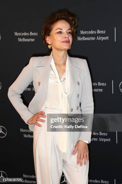 Sigrid Thornton attends the Mercedes-Benz 'Women Driving Change' Luncheon at Port Melbourne Yacht Club on August 28, 2019 in Melbourne, Australia.