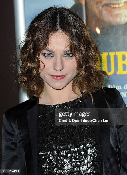 Actress Emilie Dequenne attends the 'J'ai Oublie de te Dire' premiere at Le Cinema des Cineastes on April 26, 2010 in Paris, France.