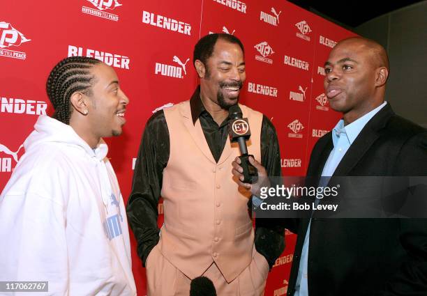 Ludacris, Walt "Clyde" Frazier and ET's Kevin Frazier