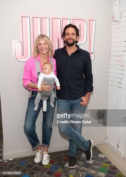 Amanda Kloots and Nick Cordero attend the Beyond Yoga x Amanda Kloots Collaboration Launch Event on August 27, 2019 in New York City.
