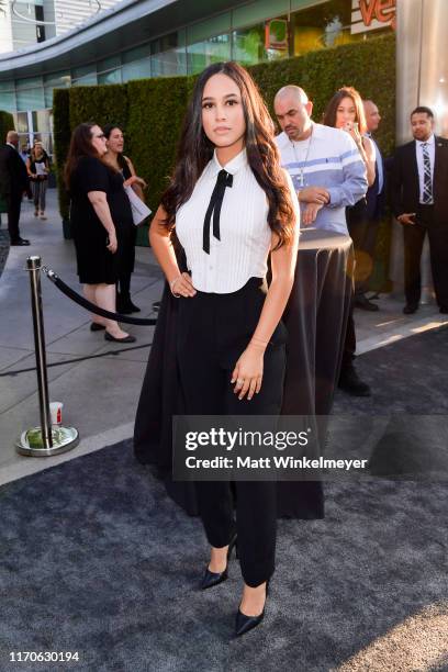 Emily Tosta attends the premiere of FX's "Mayans M.C." Season 2 at ArcLight Cinerama Dome on August 27, 2019 in Hollywood, California.