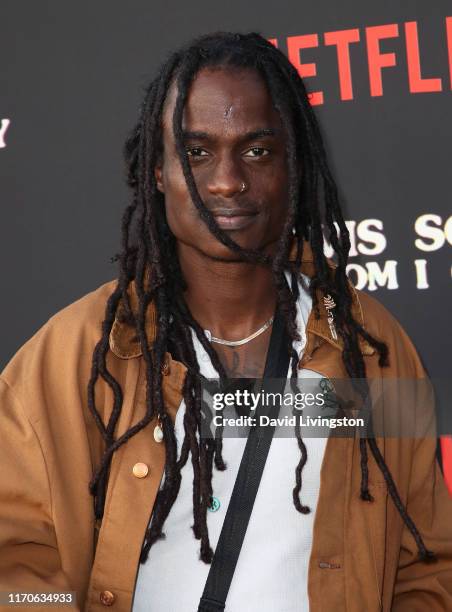 Oktane attends the premiere of Netflix's "Travis Scott: Look Mom I Can Fly" at Barker Hangar on August 27, 2019 in Santa Monica, California.