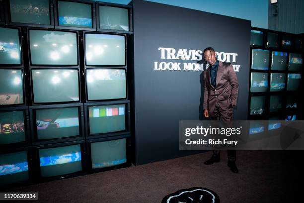 Travis Scott attends the premiere of Netflix's "Travis Scott: Look Mom I Can Fly" at Barker Hangar on August 27, 2019 in Santa Monica, California.