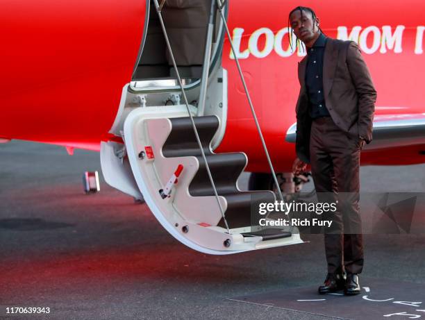 Travis Scott attends the premiere of Netflix's "Travis Scott: Look Mom I Can Fly" at Barker Hangar on August 27, 2019 in Santa Monica, California.