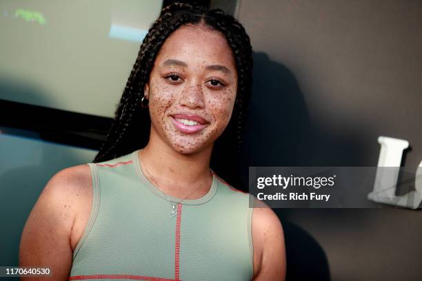 Salem Mitchell attends the premiere of Netflix's "Travis Scott: Look Mom I Can Fly" at Barker Hangar on August 27, 2019 in Santa Monica, California.