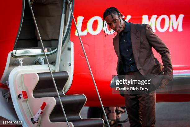 Travis Scott attends the premiere of Netflix's "Travis Scott: Look Mom I Can Fly" at Barker Hangar on August 27, 2019 in Santa Monica, California.