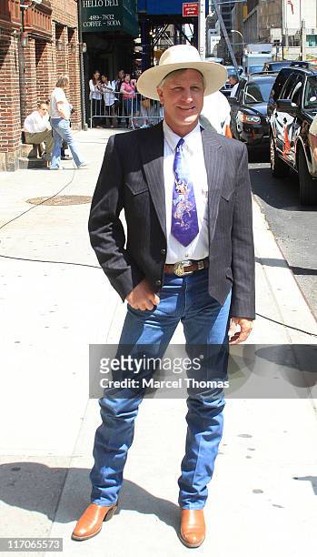 Buck Brannaman is seen arriving at "Late Show With David Letterman" at the Ed Sullivan Theater on June 20, 2011 in New York City.
